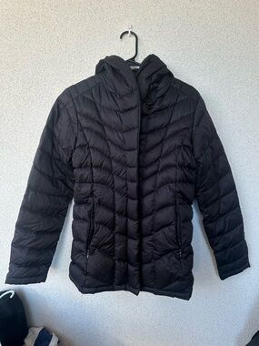 Patagonia Downtown Loft Hooded Down Jacket, Small, Goose Down in Black